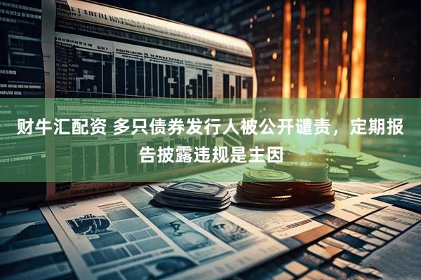 财牛汇配资 多只债券发行人被公开谴责，定期报告披露违规是主因